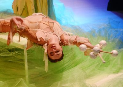 Dancer Learae Frenock as one of the sculptures